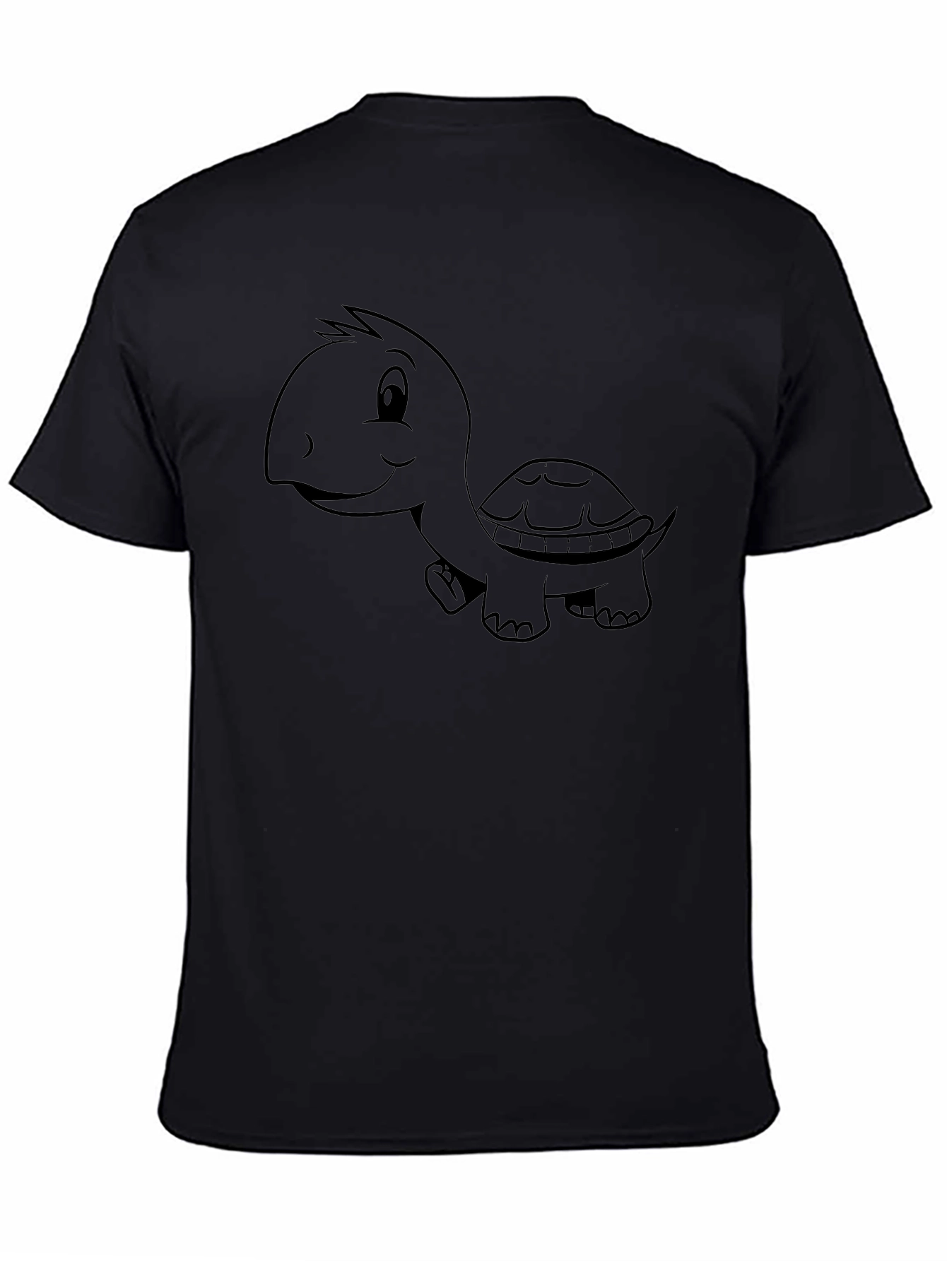 Cartoon Turtle Black T-Shirt