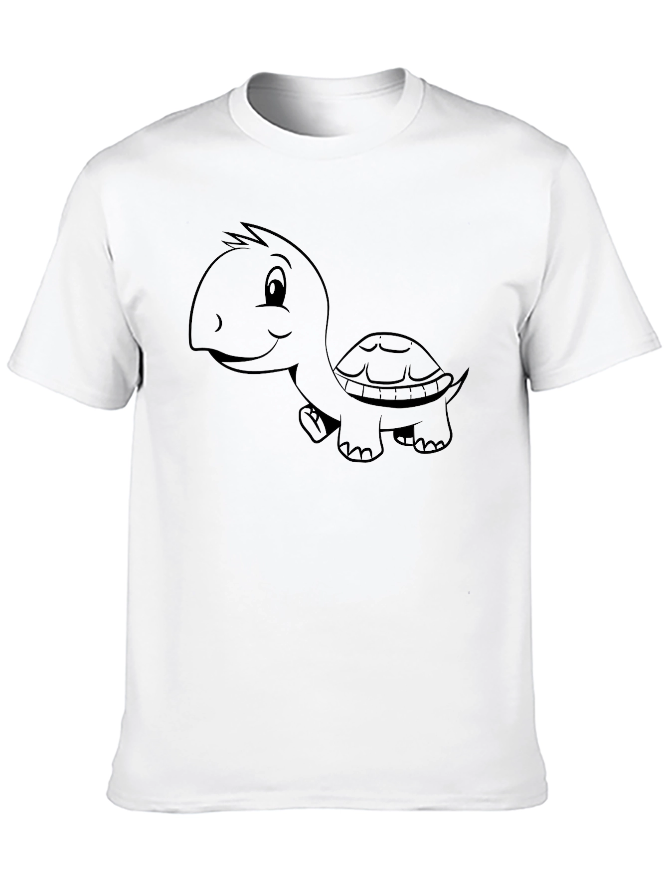 Cartoon Turtle Black T-Shirt