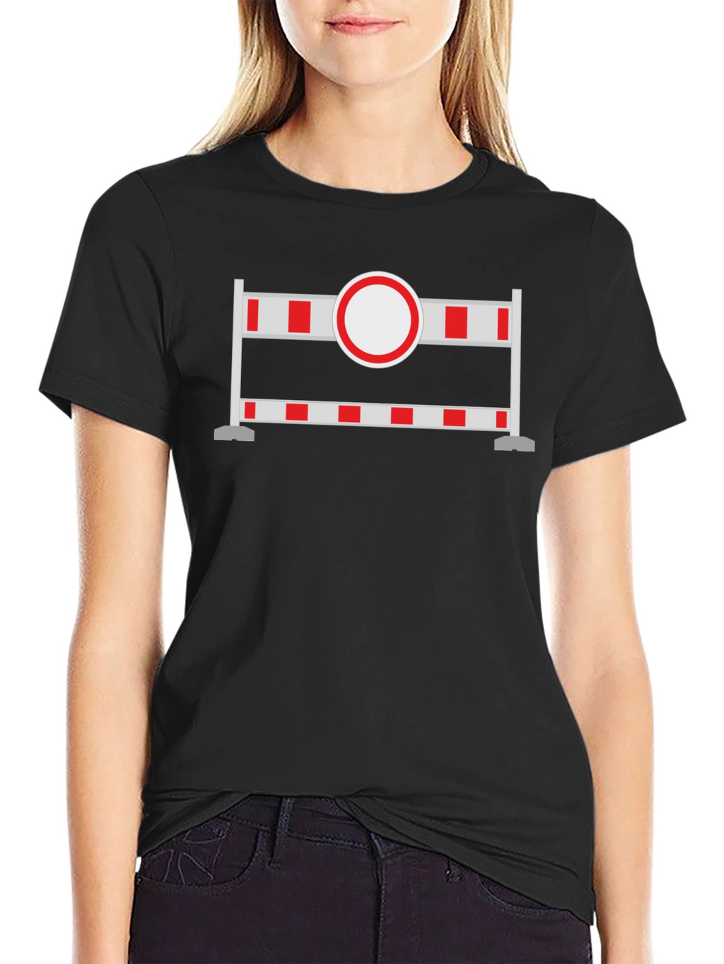 Construction Barrier T-Shirt - Unique Graphic Tee