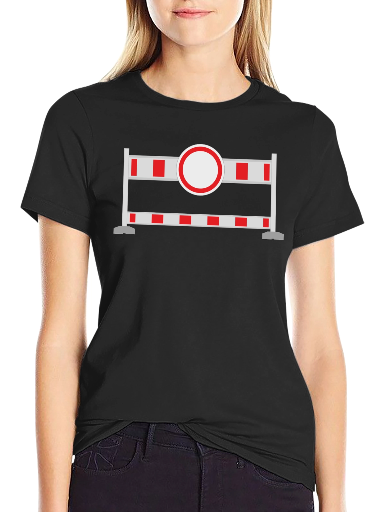 Construction Barrier T-Shirt - Unique Graphic Tee