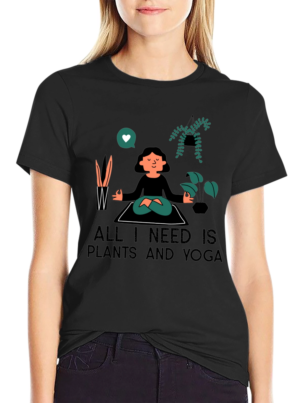 Plants & Yoga T-Shirt - Meditate in Style