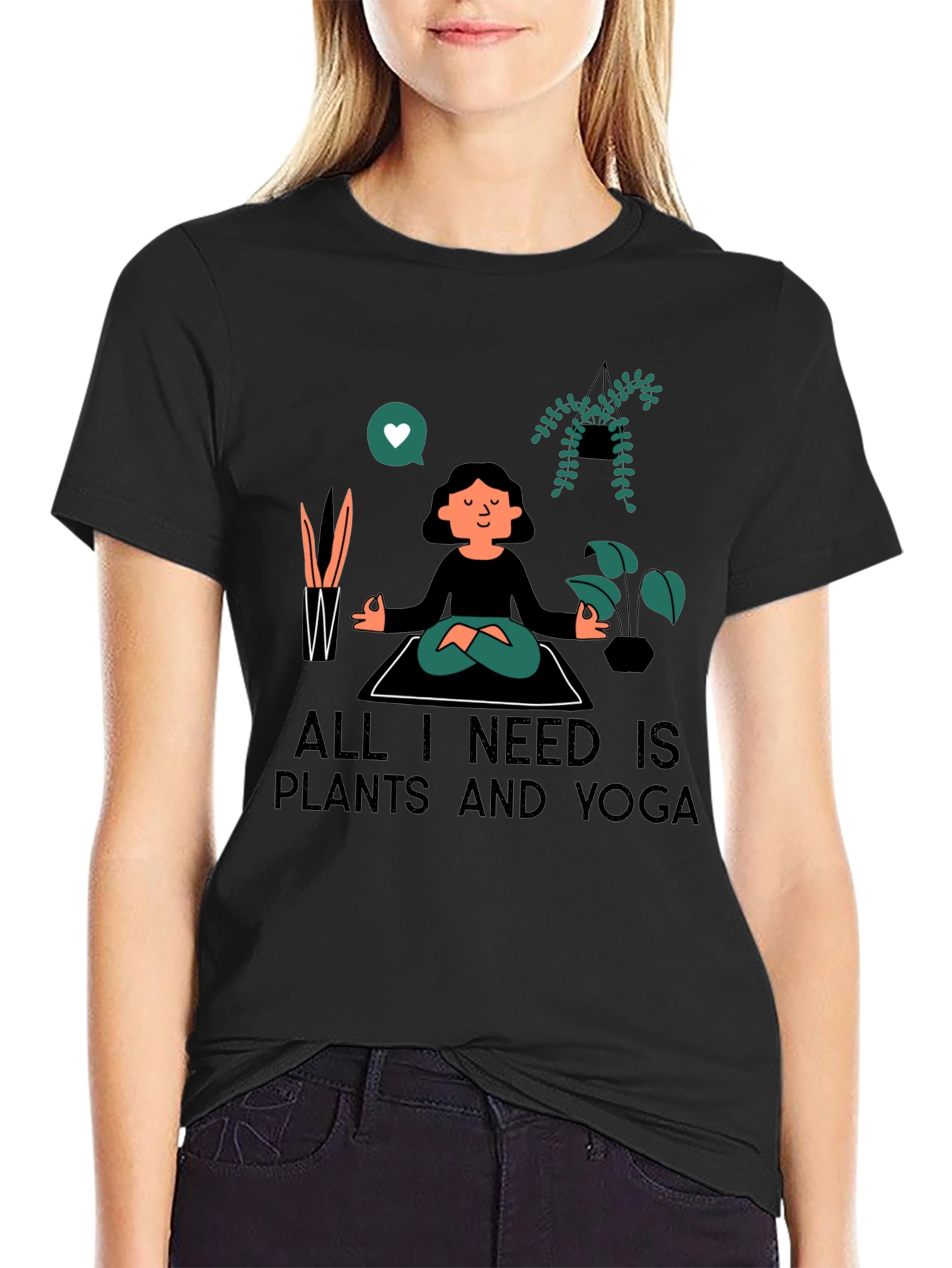 Plants & Yoga T-Shirt - Meditate in Style