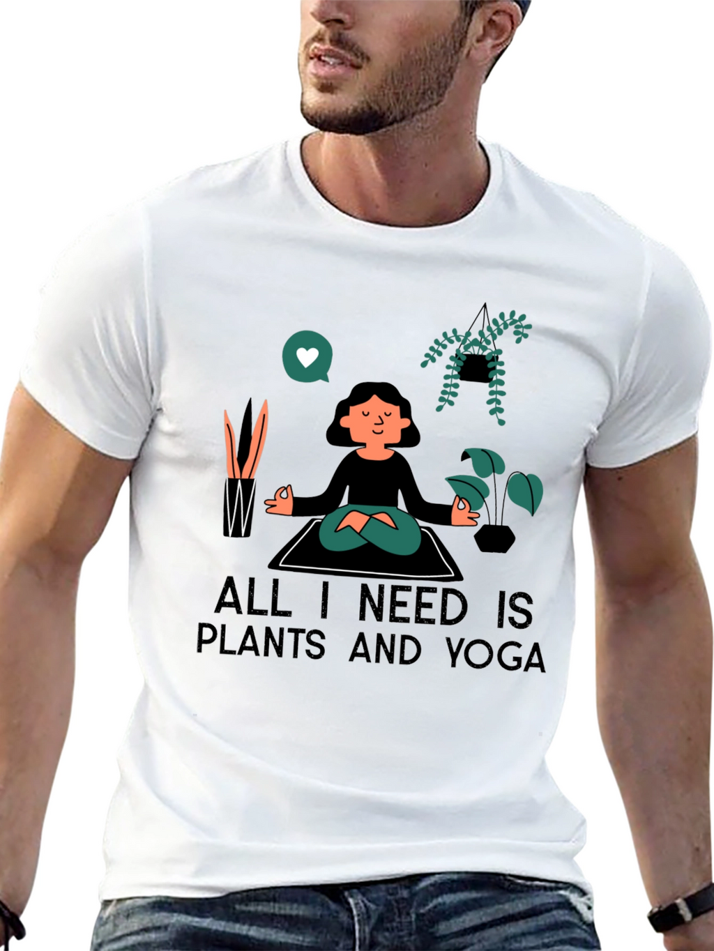 Plants & Yoga T-Shirt - Meditate in Style