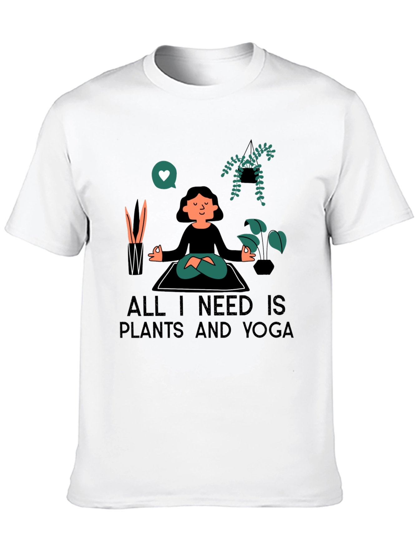 Plants & Yoga T-Shirt - Meditate in Style