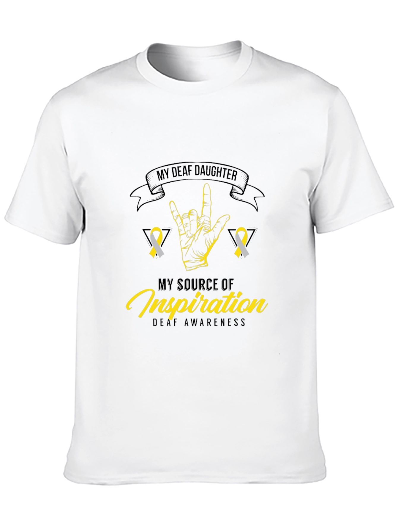 Deaf Awareness T-Shirt - My Deaf Daughter Design