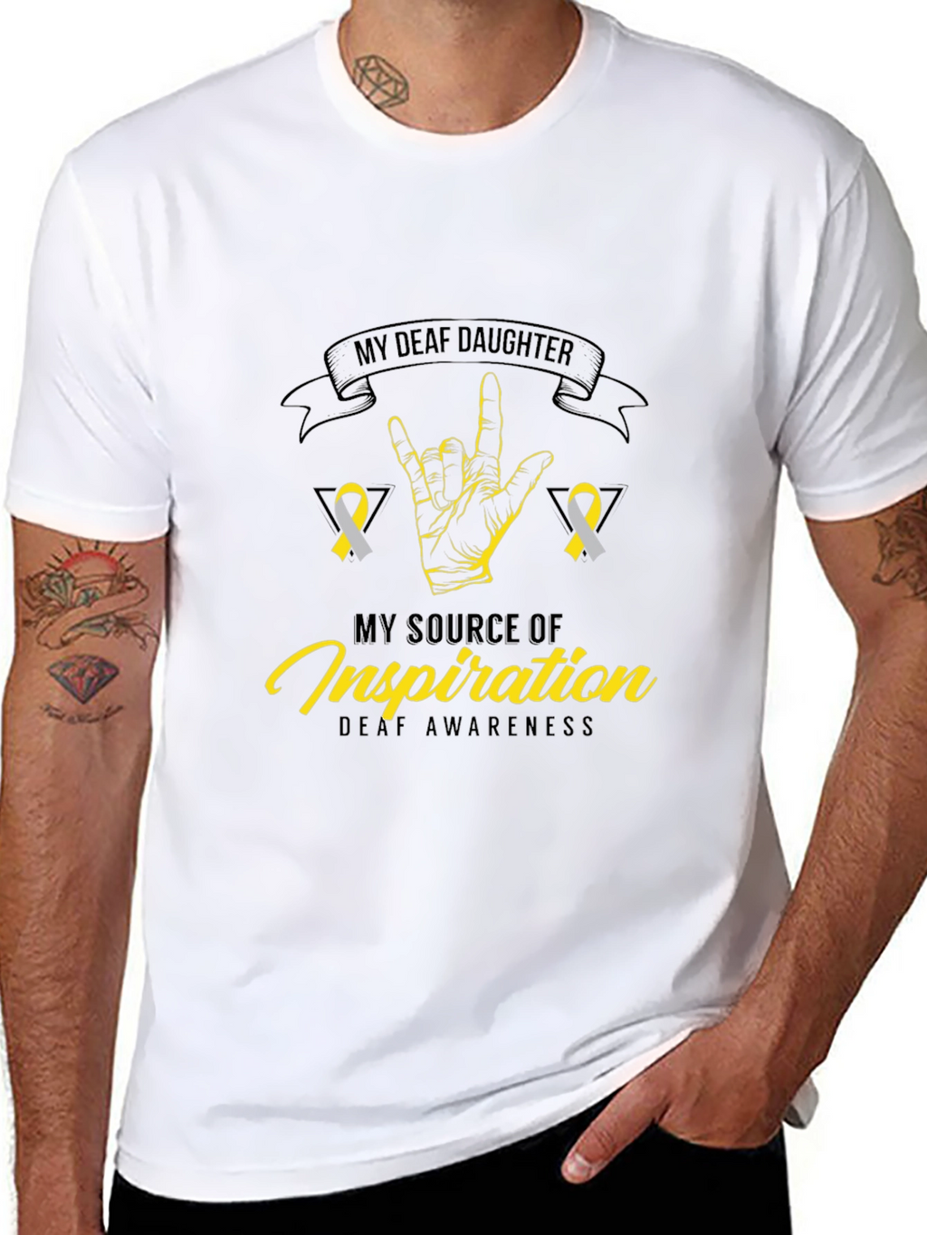 Deaf Awareness T-Shirt - My Deaf Daughter Design