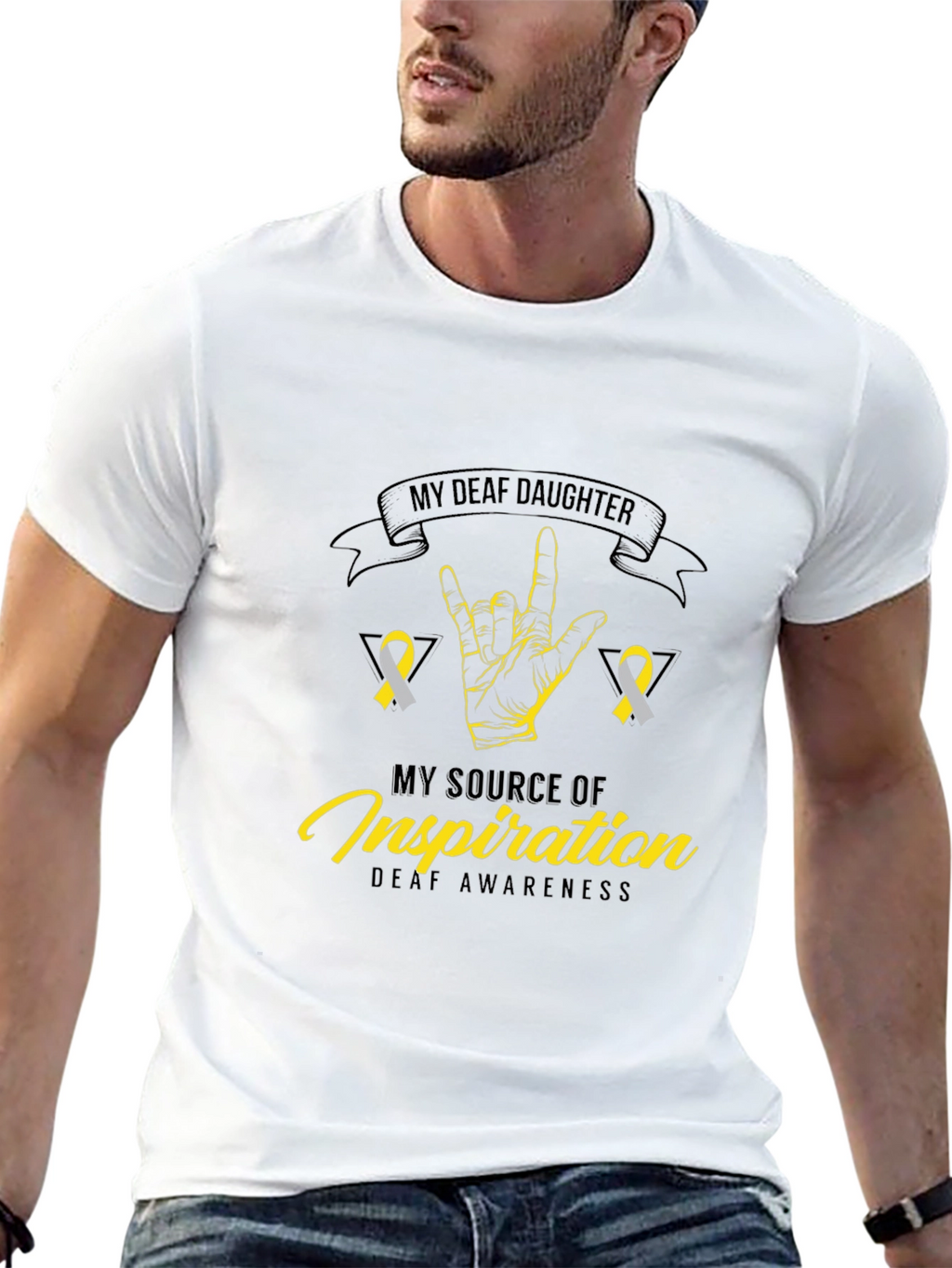 Deaf Awareness T-Shirt - My Deaf Daughter Design