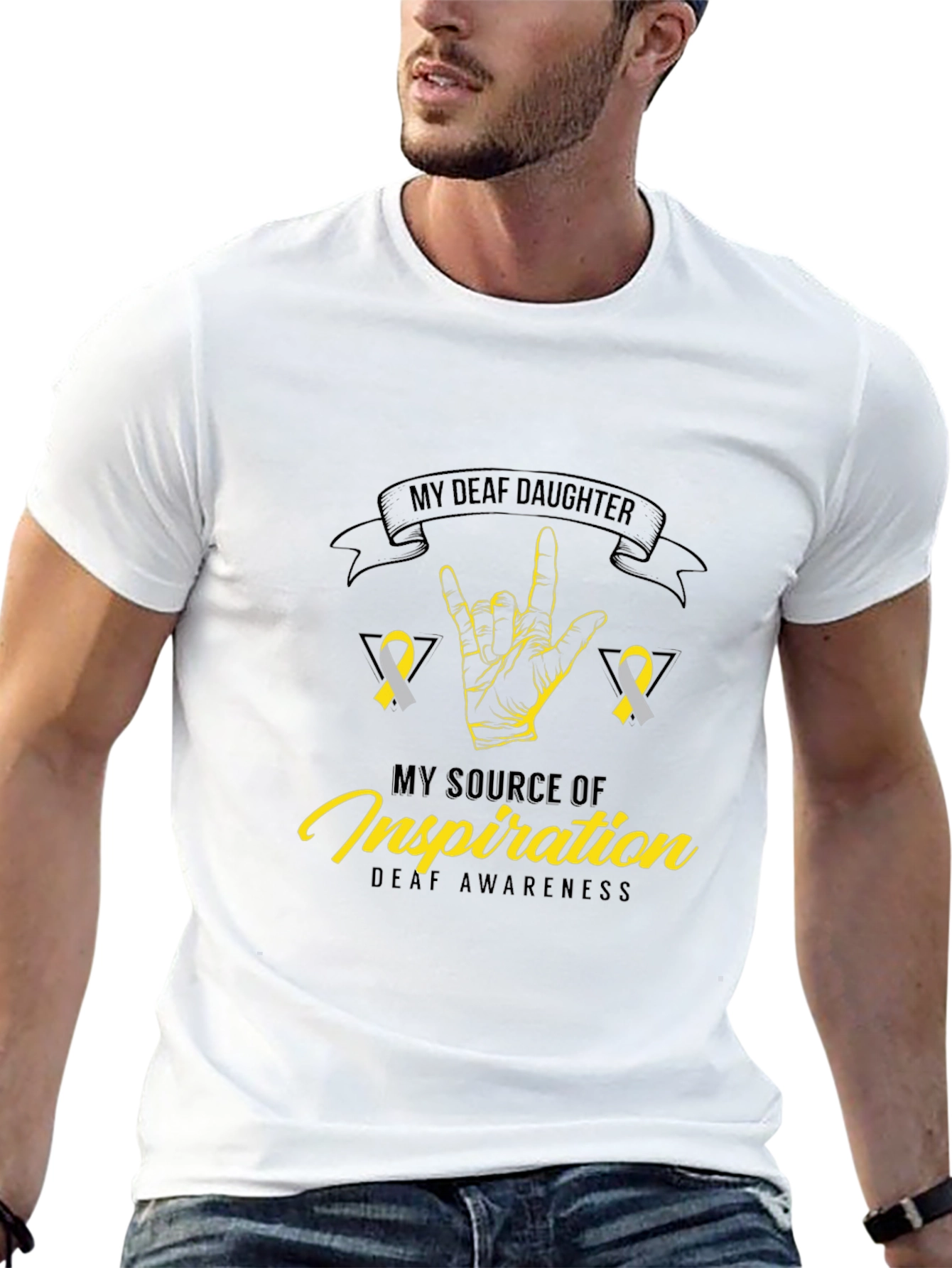 Deaf Awareness T-Shirt - My Deaf Daughter Design