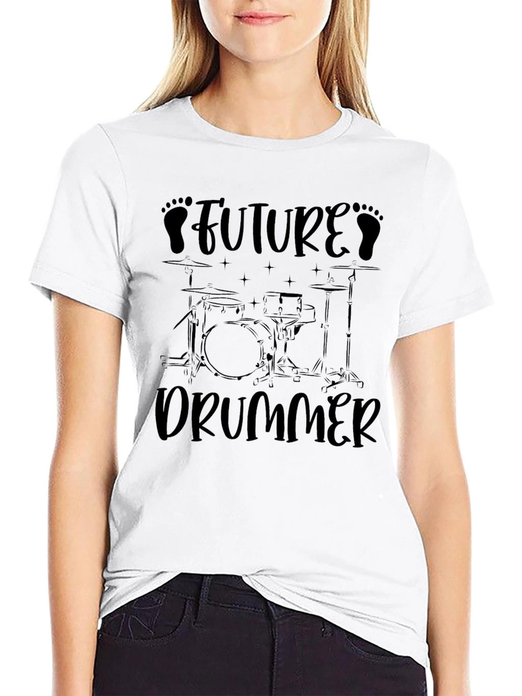 Future Drummer Black Graphic Tee
