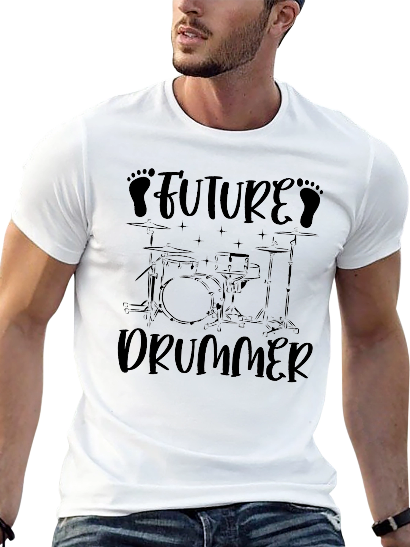 Future Drummer Black Graphic Tee