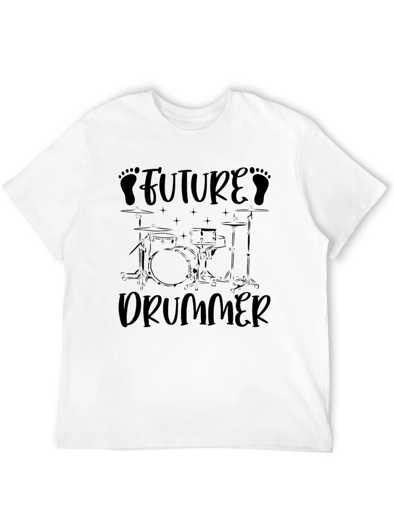 Future Drummer Black Graphic Tee