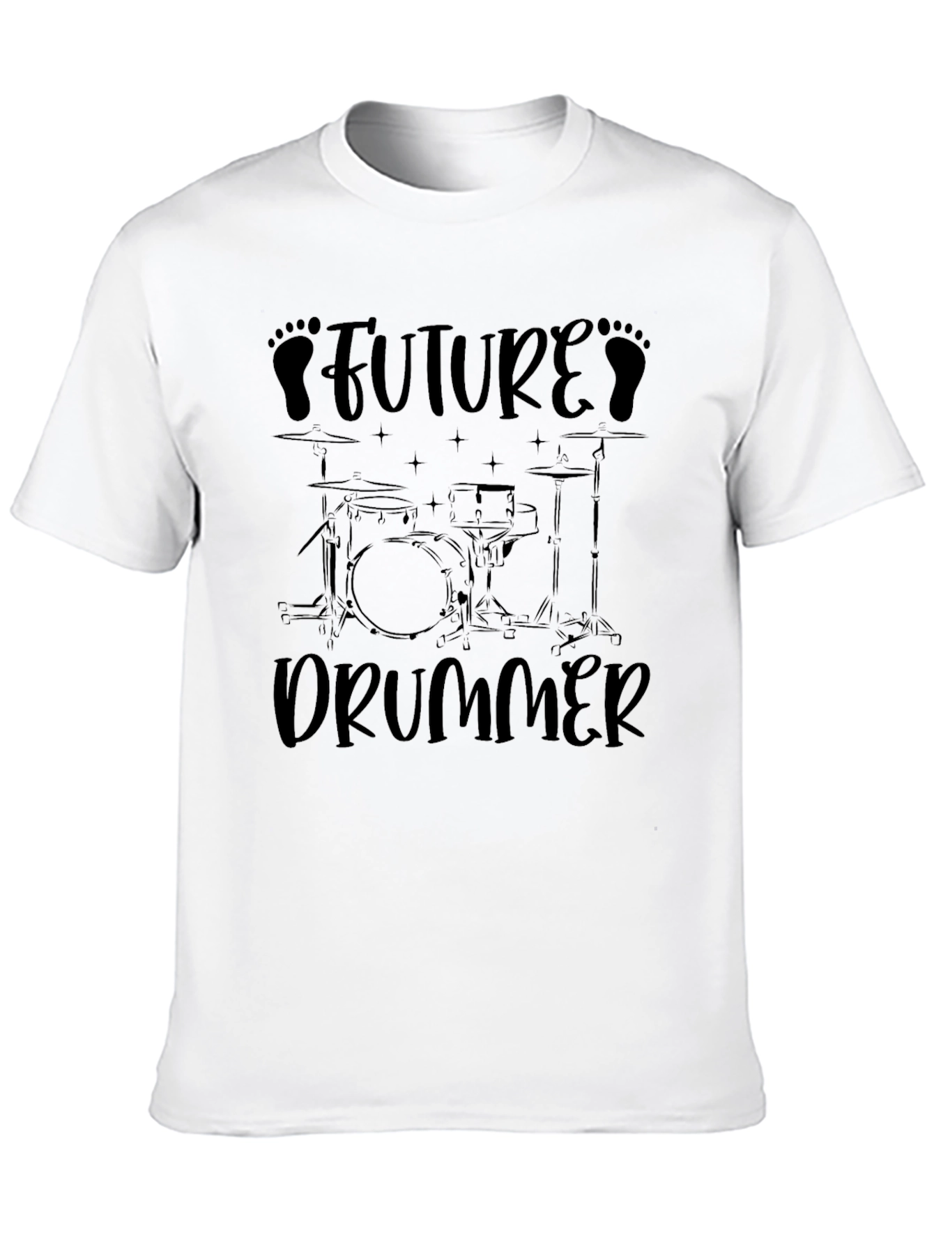 Future Drummer Black Graphic Tee