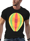 Hot Air Balloon Graphic Tee - Black
