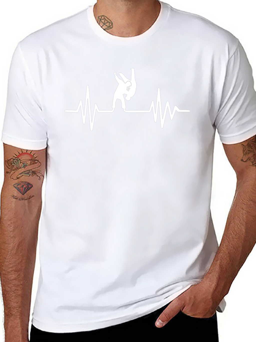 Martial Arts Heartbeat T-Shirt - Black