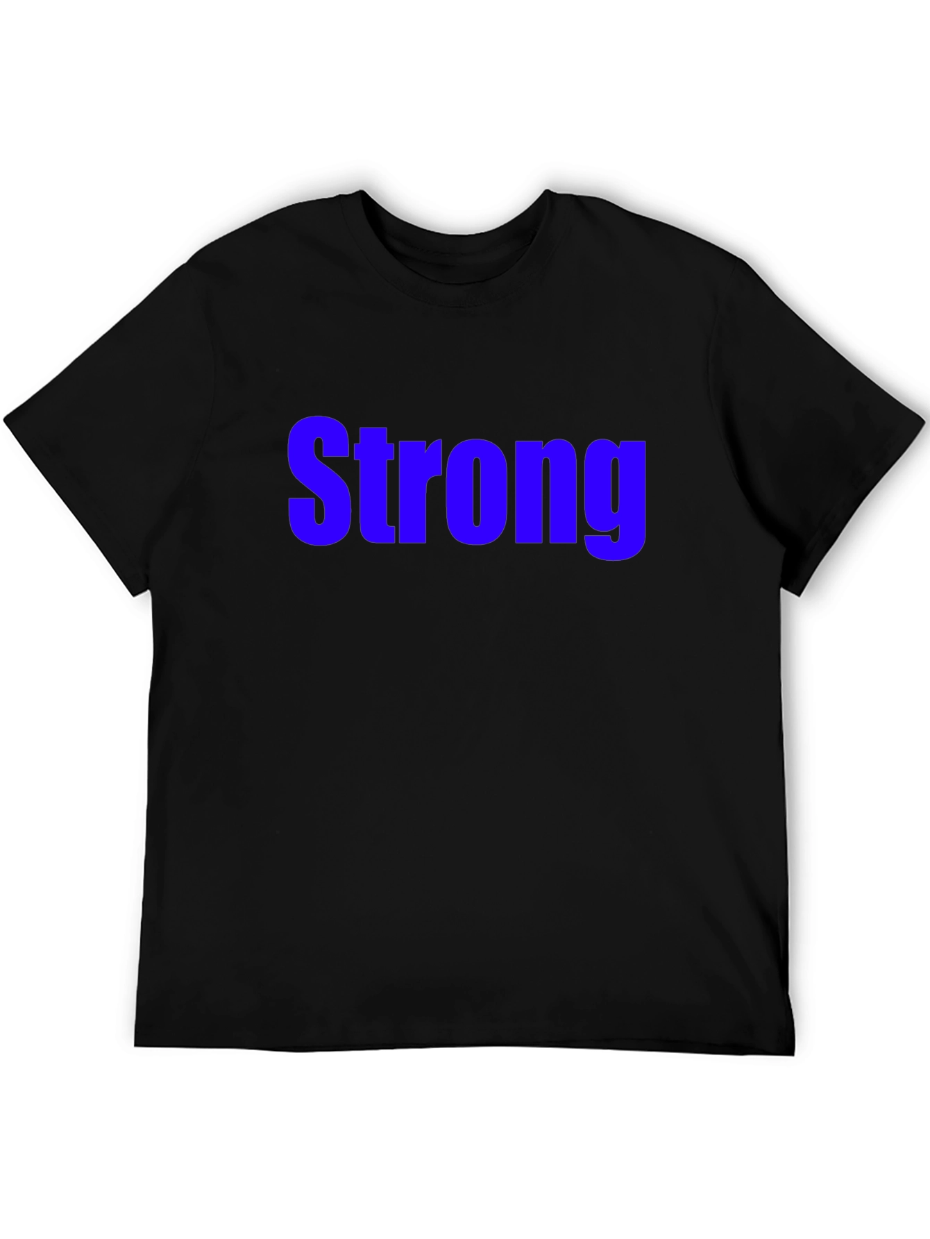 Mens Black Strong Graphic Tee