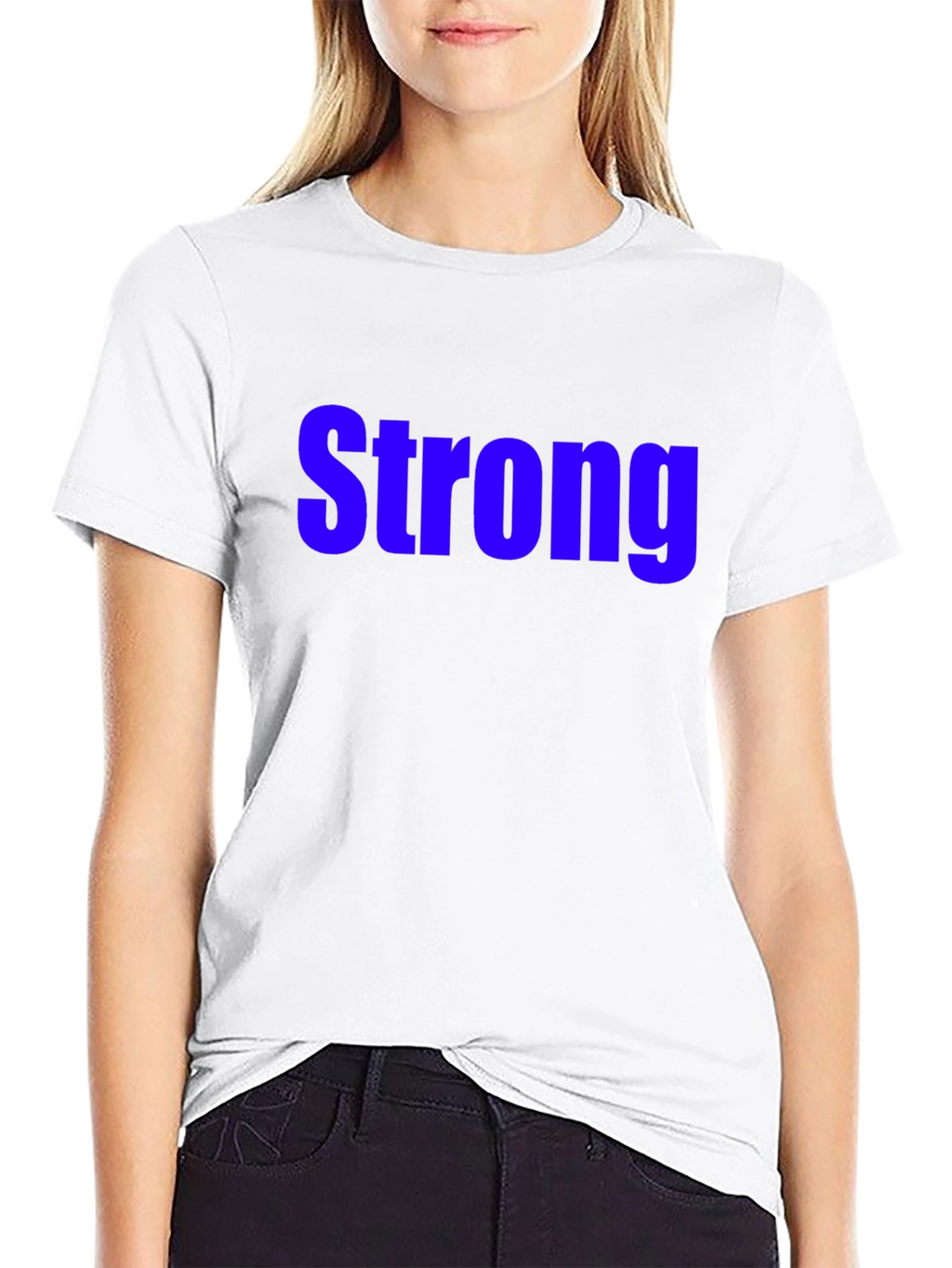 Mens Black Strong Graphic Tee