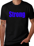 Mens Black Strong Graphic Tee