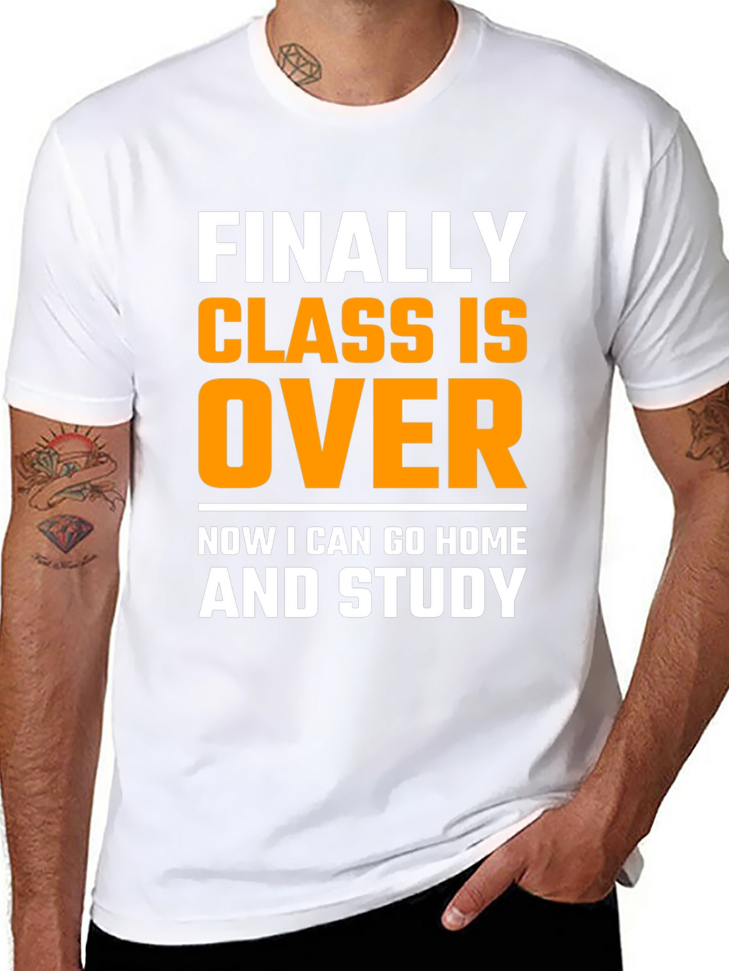 Funny Finally Class Is Over Black T-Shirt