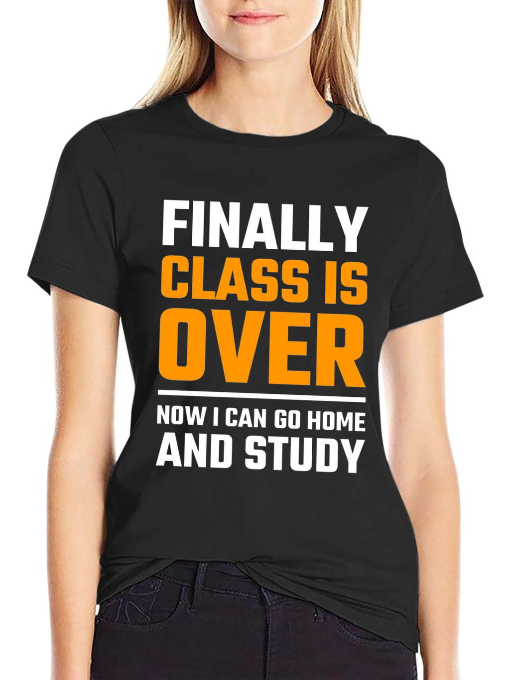 Funny Finally Class Is Over Black T-Shirt