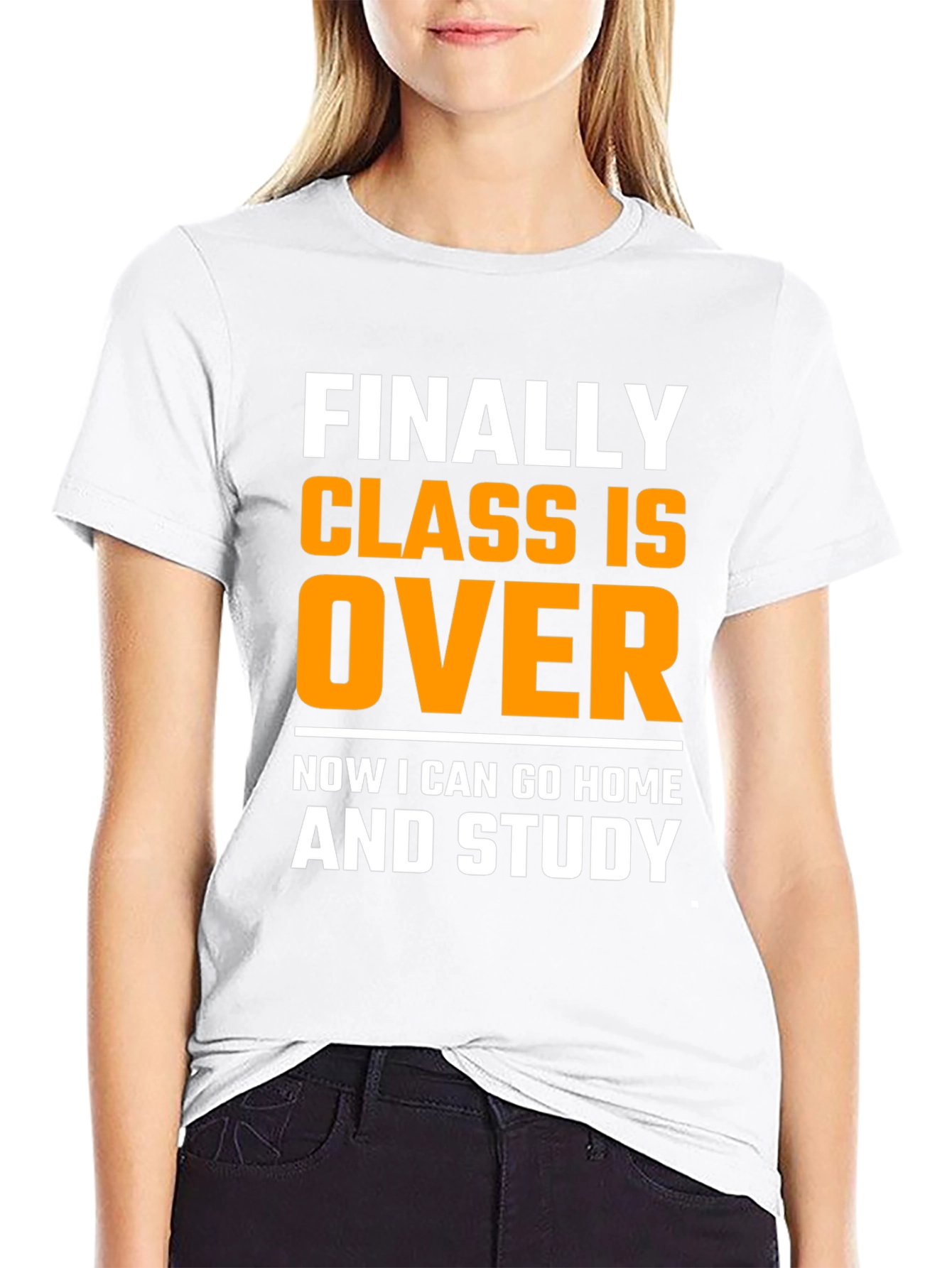 Funny Finally Class Is Over Black T-Shirt