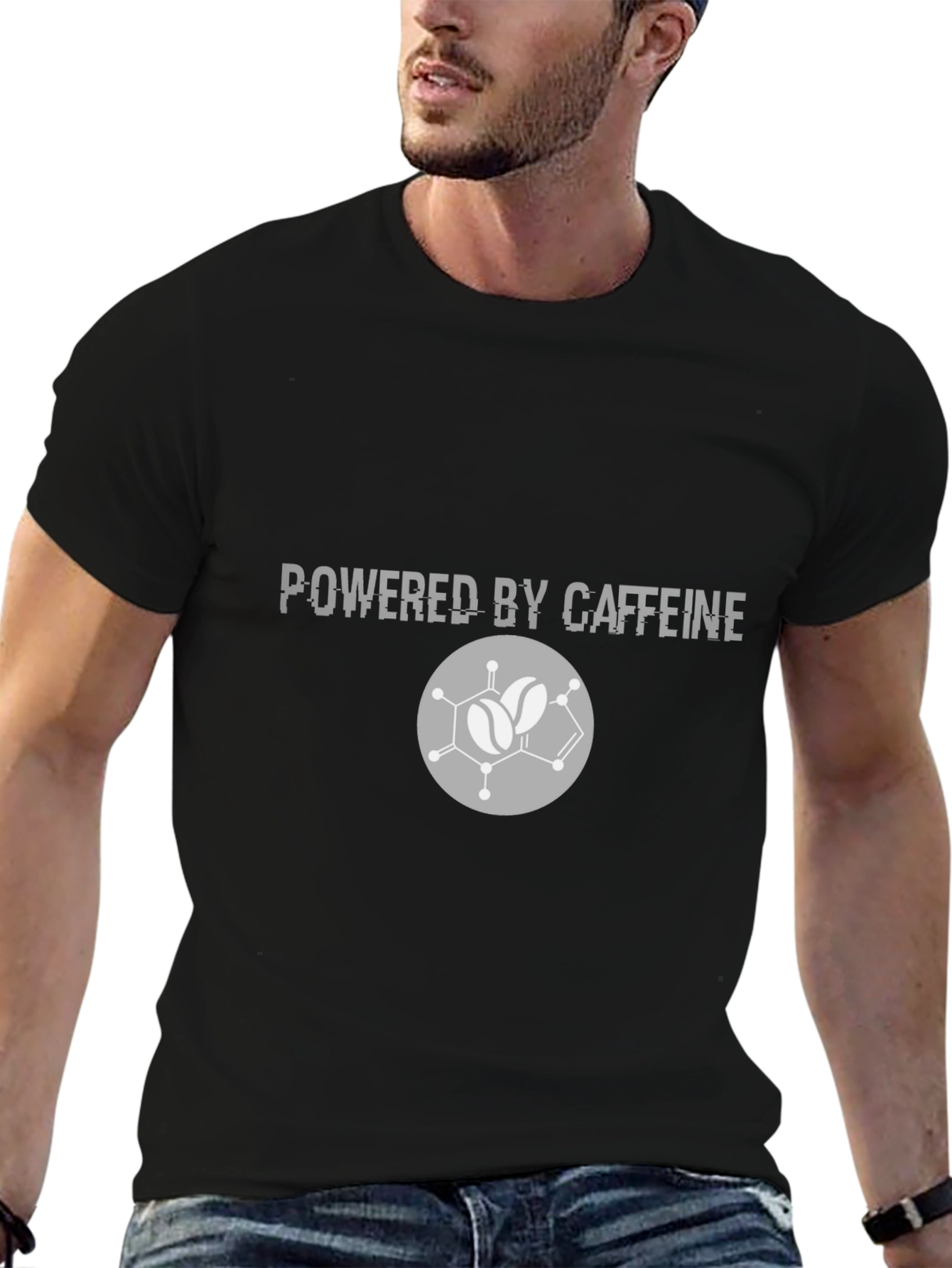 Powered by Caffeine Graphic Tee - Black