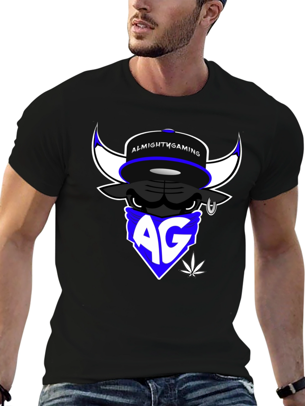 Almighty Gaming Bull T-Shirt - Black Cotton Tee