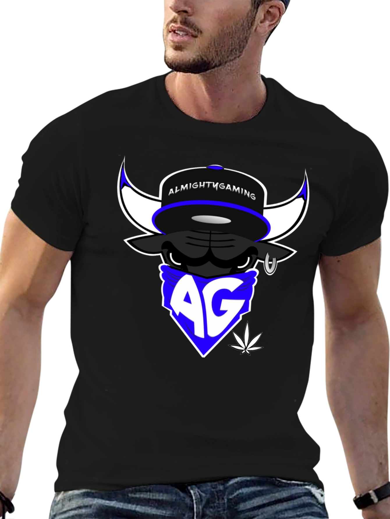 Almighty Gaming Bull T-Shirt - Black Cotton Tee