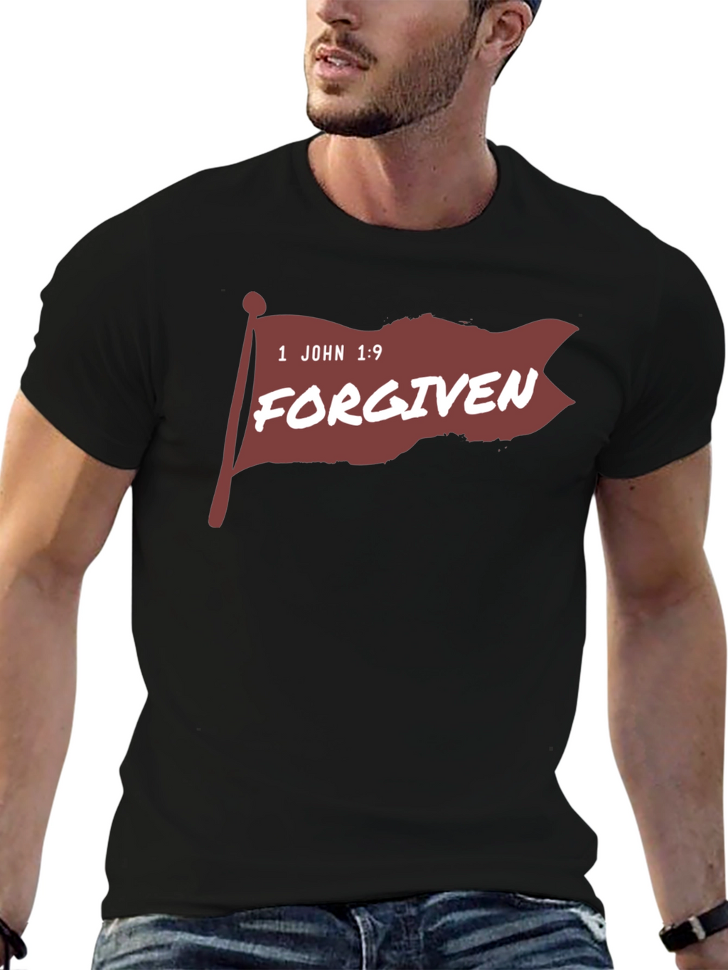 Forgiven Graphic T-Shirt - 1 John 1:9