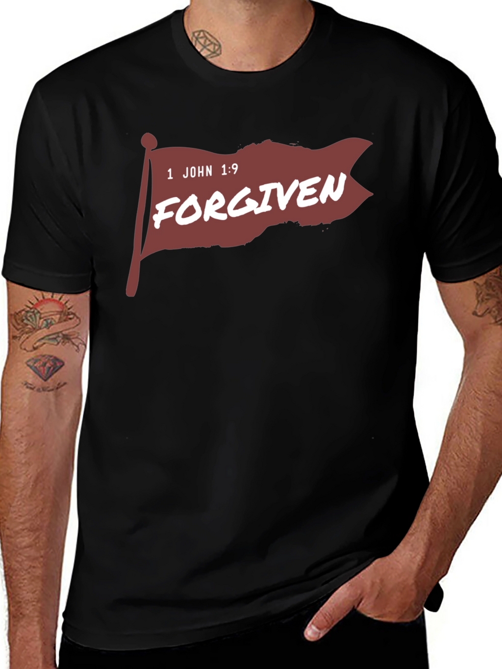 Forgiven Graphic T-Shirt - 1 John 1:9