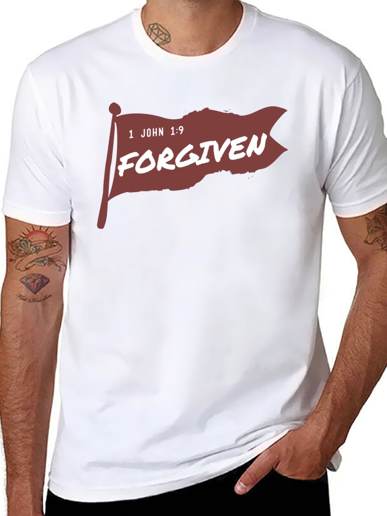 Forgiven Graphic T-Shirt - 1 John 1:9