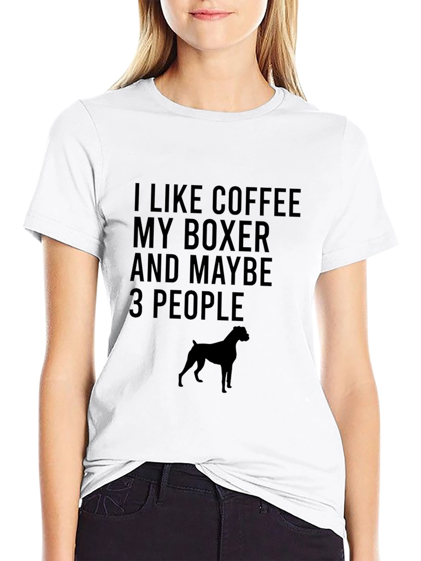 Coffee Boxer and People T-Shirt