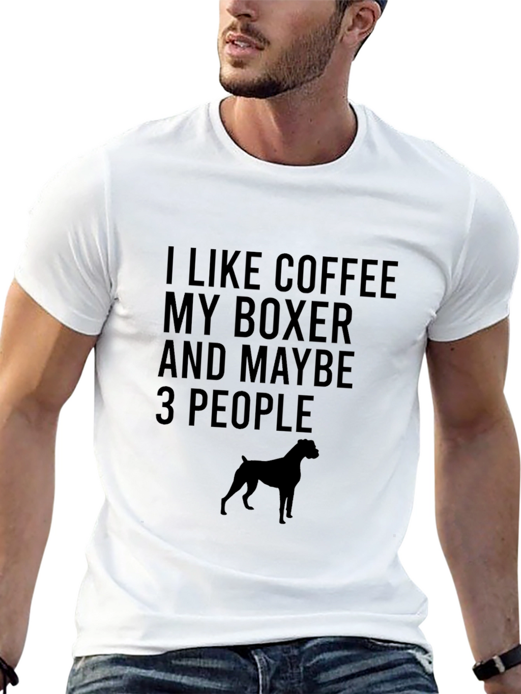 Coffee Boxer and People T-Shirt