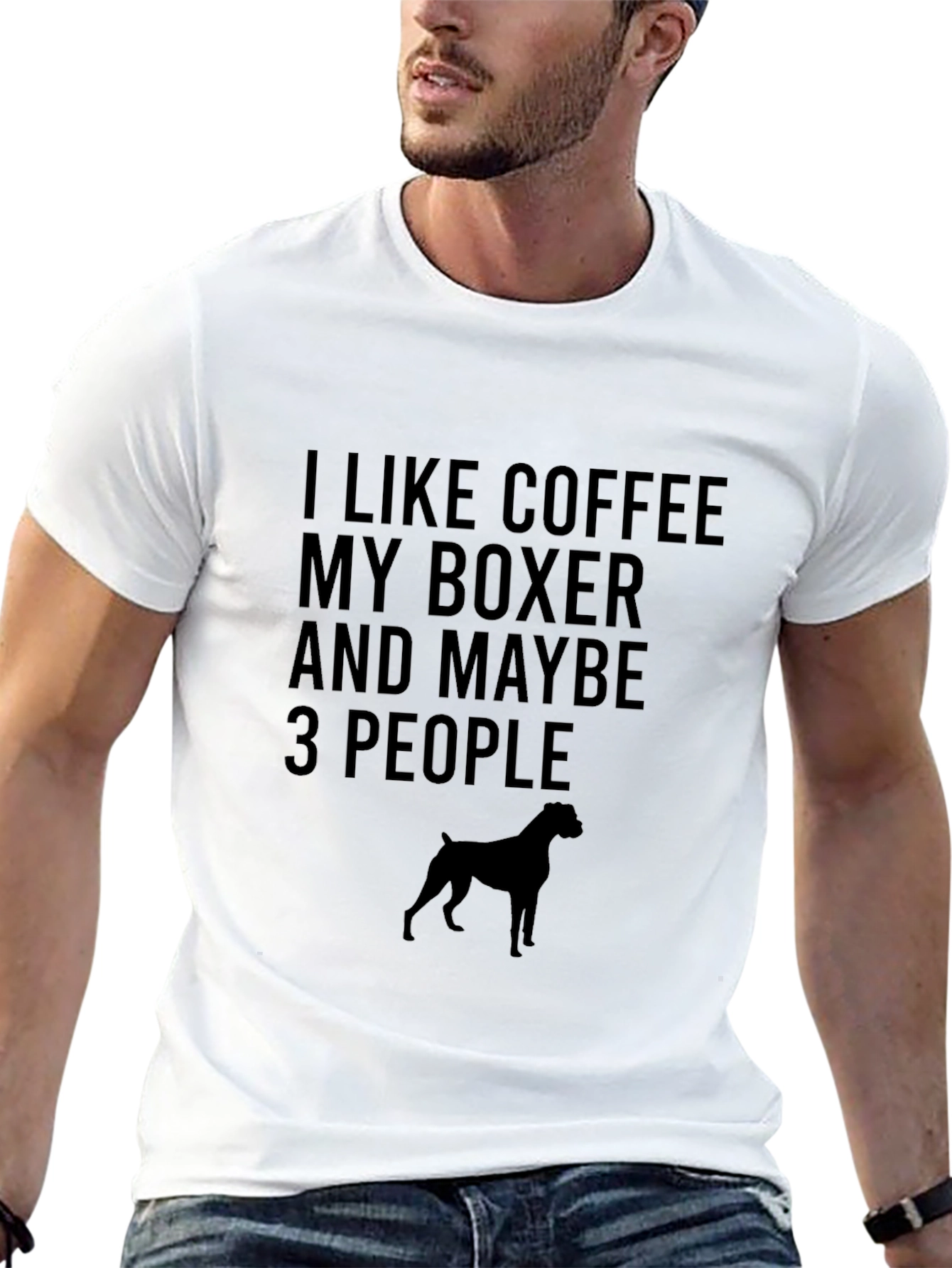 Coffee Boxer and People T-Shirt