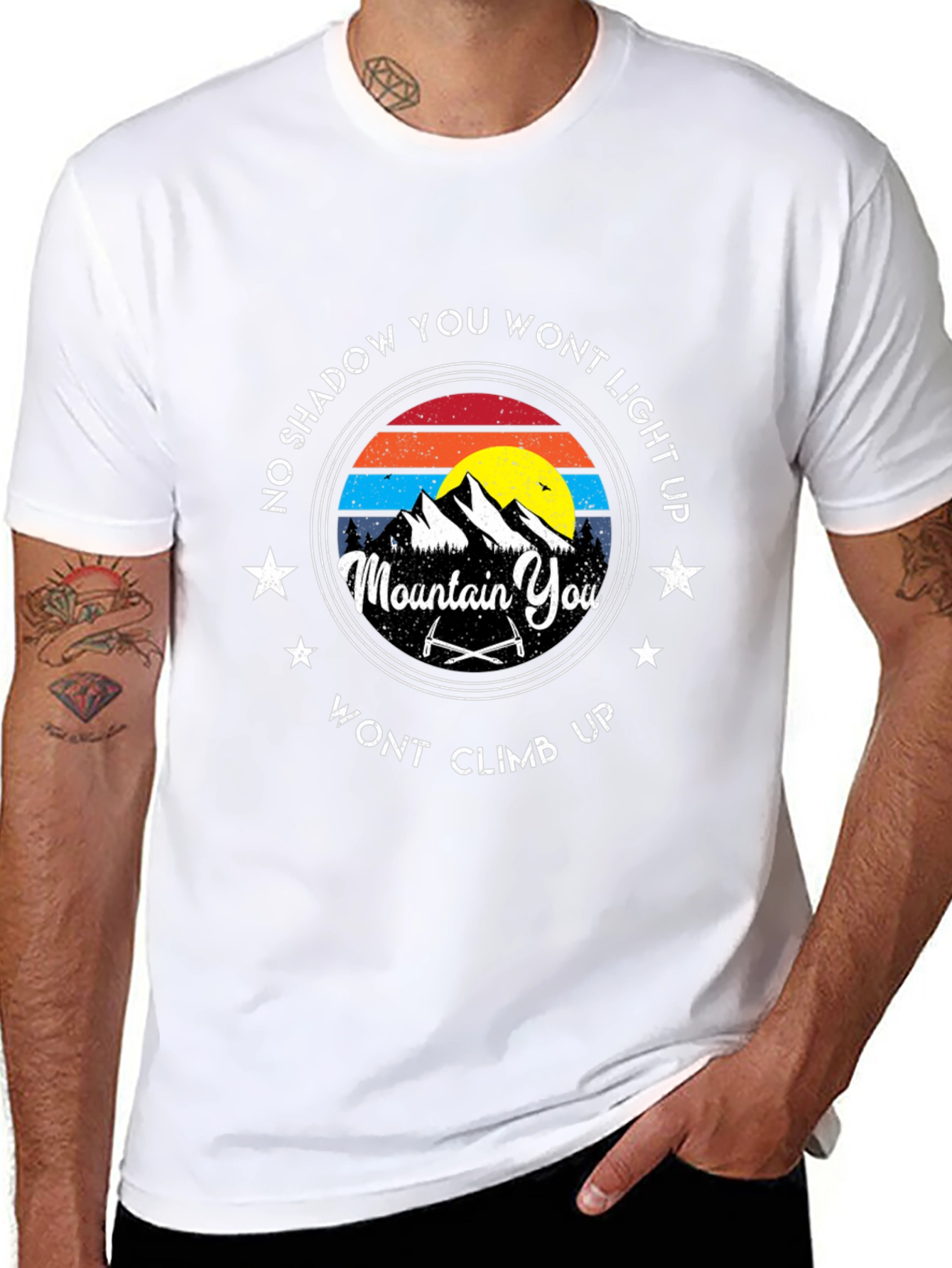 Mountain Climbing T-Shirt: No Shadow You Wont Light Up