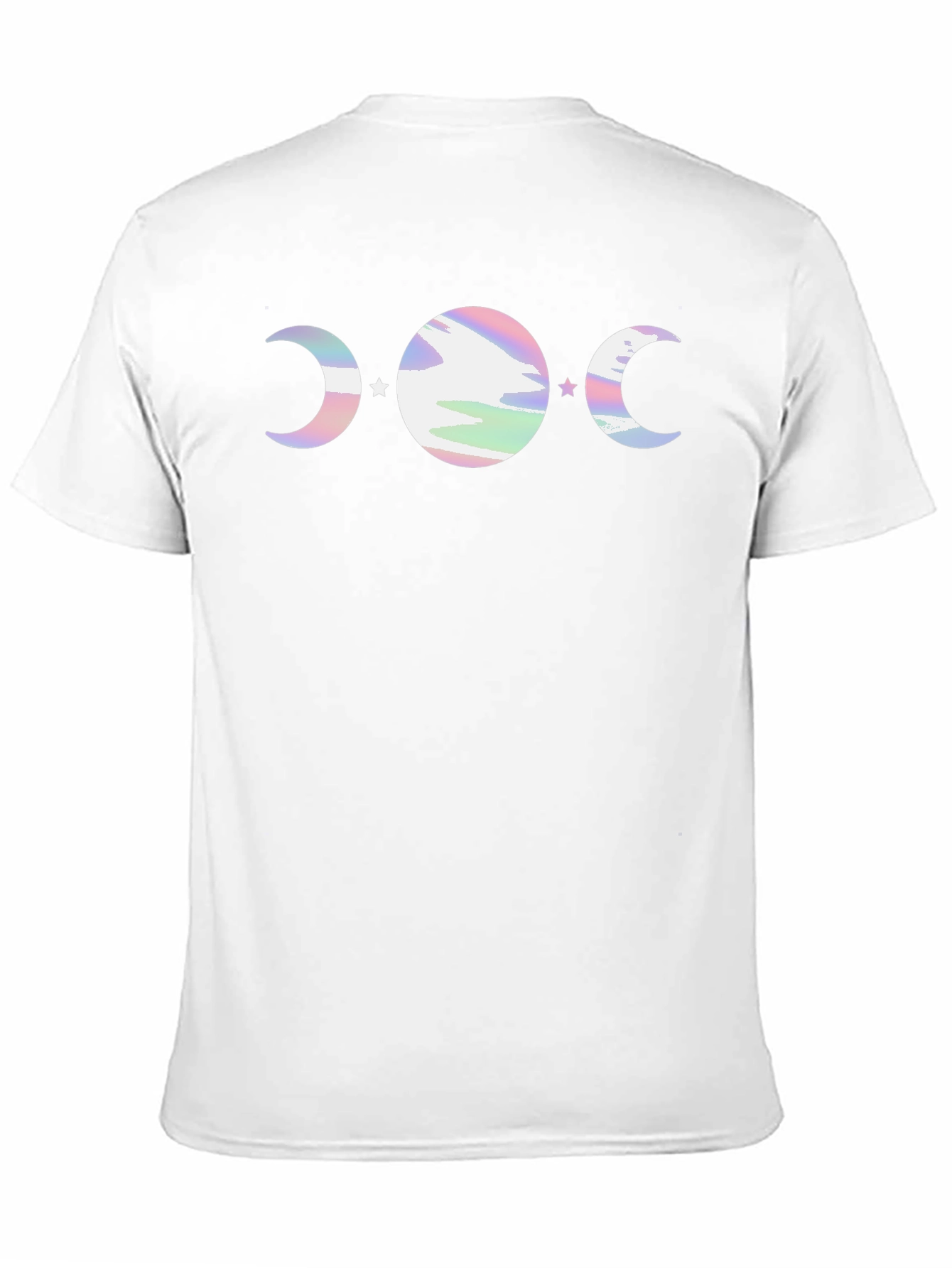Mystic Moon Phase Graphic Tee - Black Cotton Blend