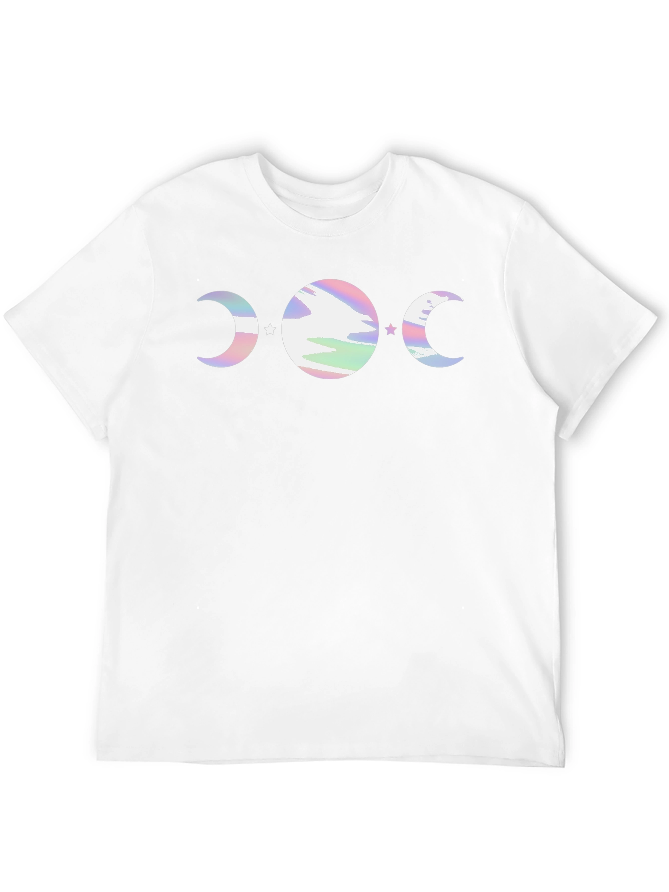 Mystic Moon Phase Graphic Tee - Black Cotton Blend