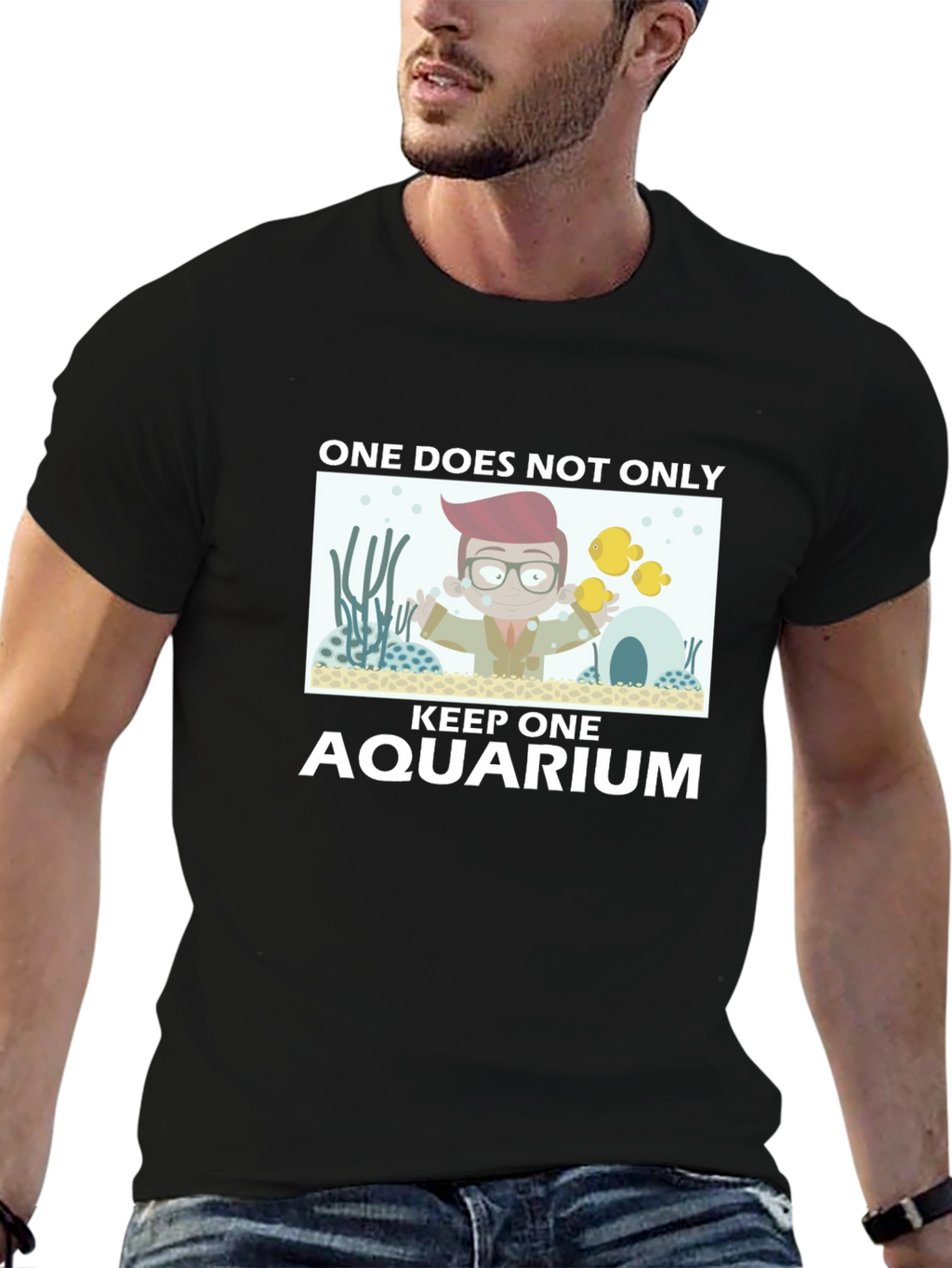 One Does Not Keep One Aquarium Black T-Shirt