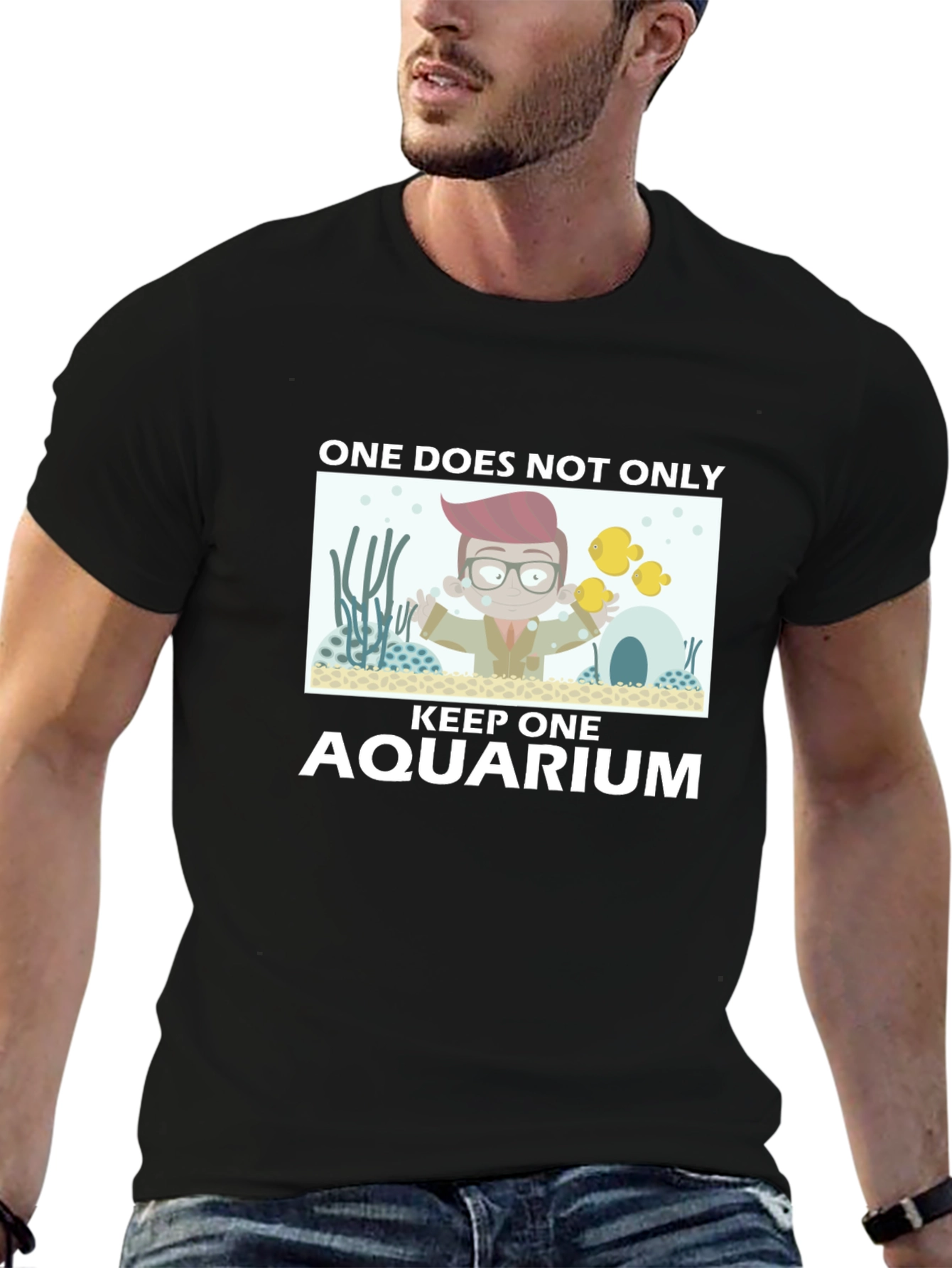 One Does Not Keep One Aquarium Black T-Shirt