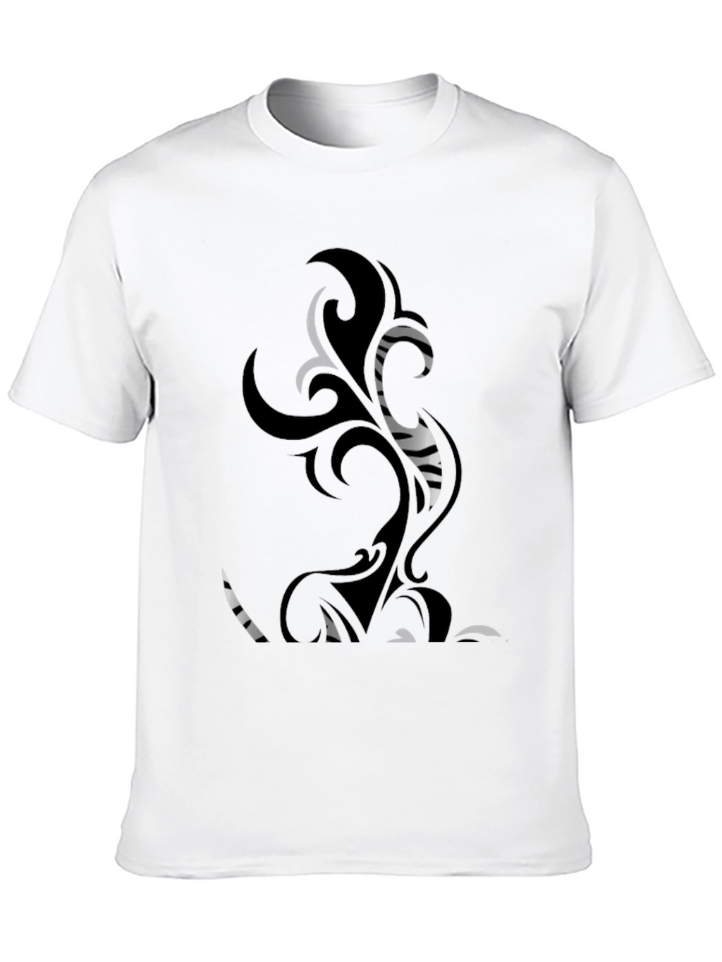 Tribal Art Graphic Print T-Shirt - Black