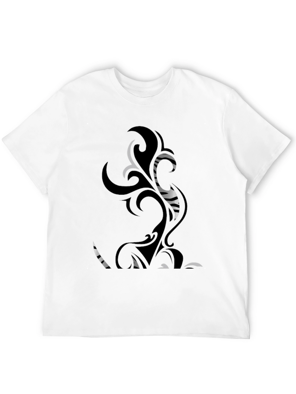 Tribal Art Graphic Print T-Shirt - Black
