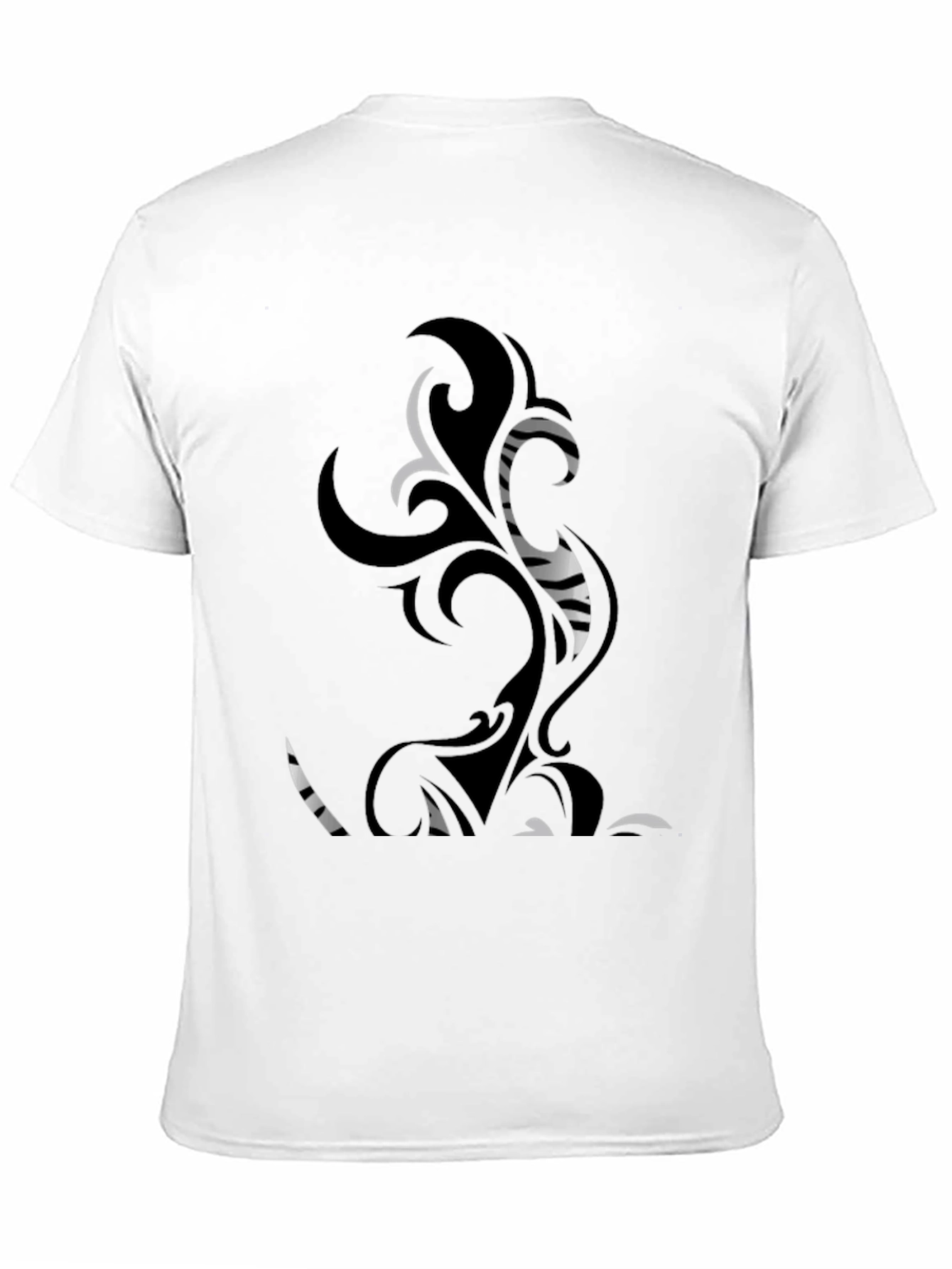 Tribal Art Graphic Print T-Shirt - Black