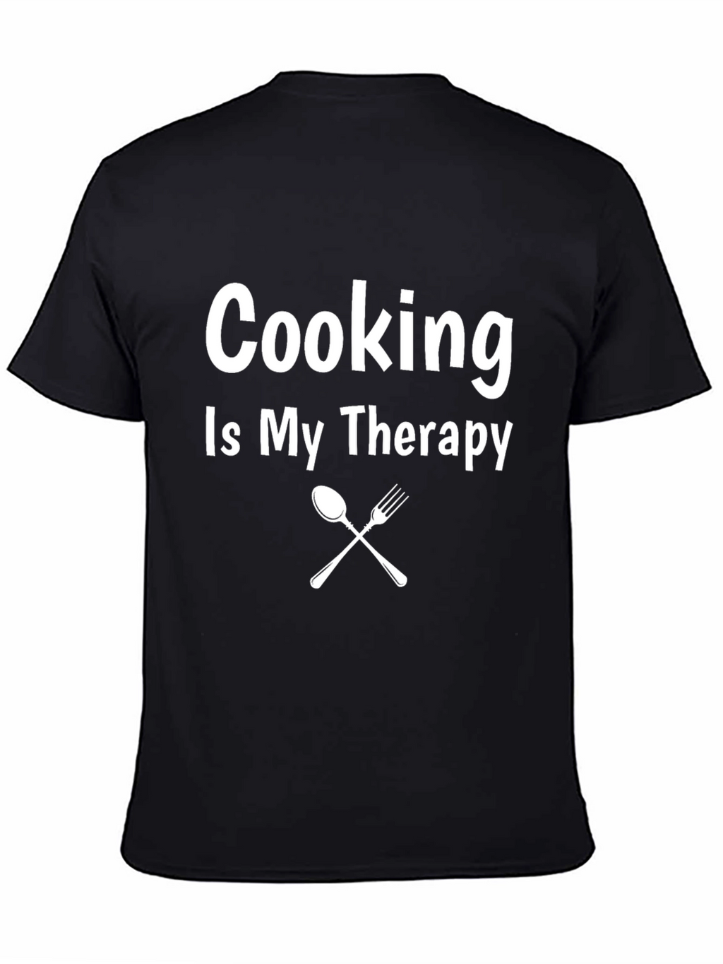 Cooking is My Therapy Black Graphic Tee