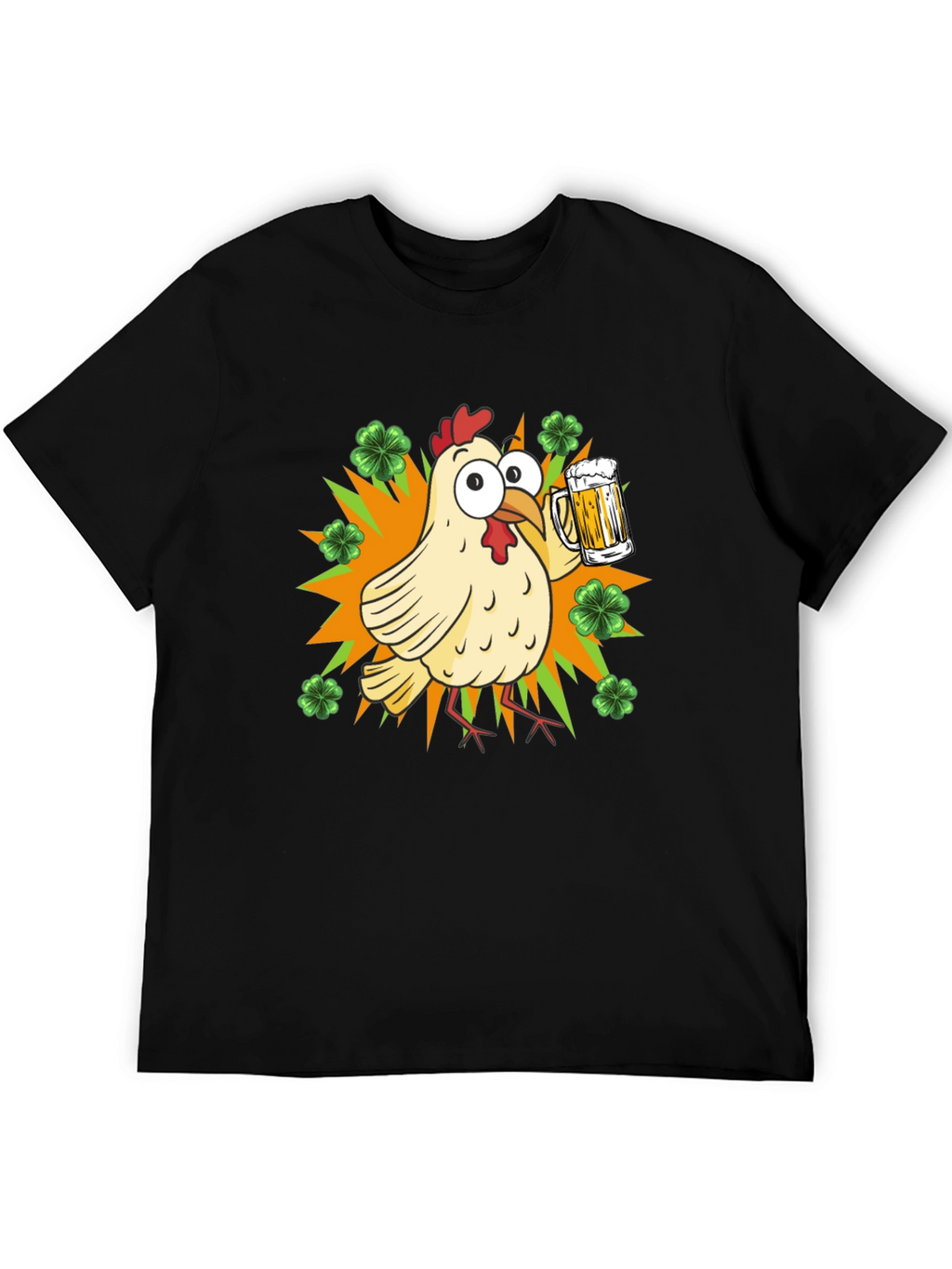 St. Patricks Day Chicken with Beer T-Shirt
