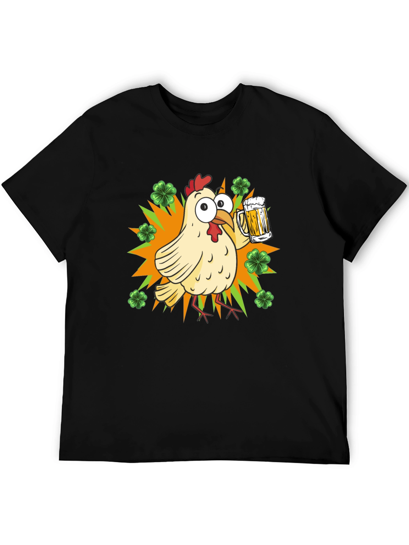 St. Patricks Day Chicken with Beer T-Shirt
