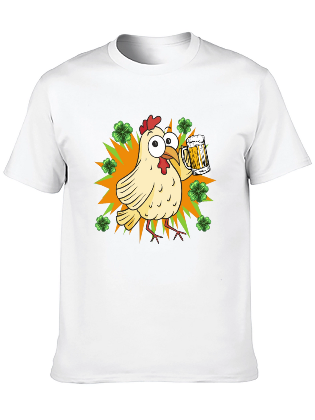 St. Patricks Day Chicken with Beer T-Shirt