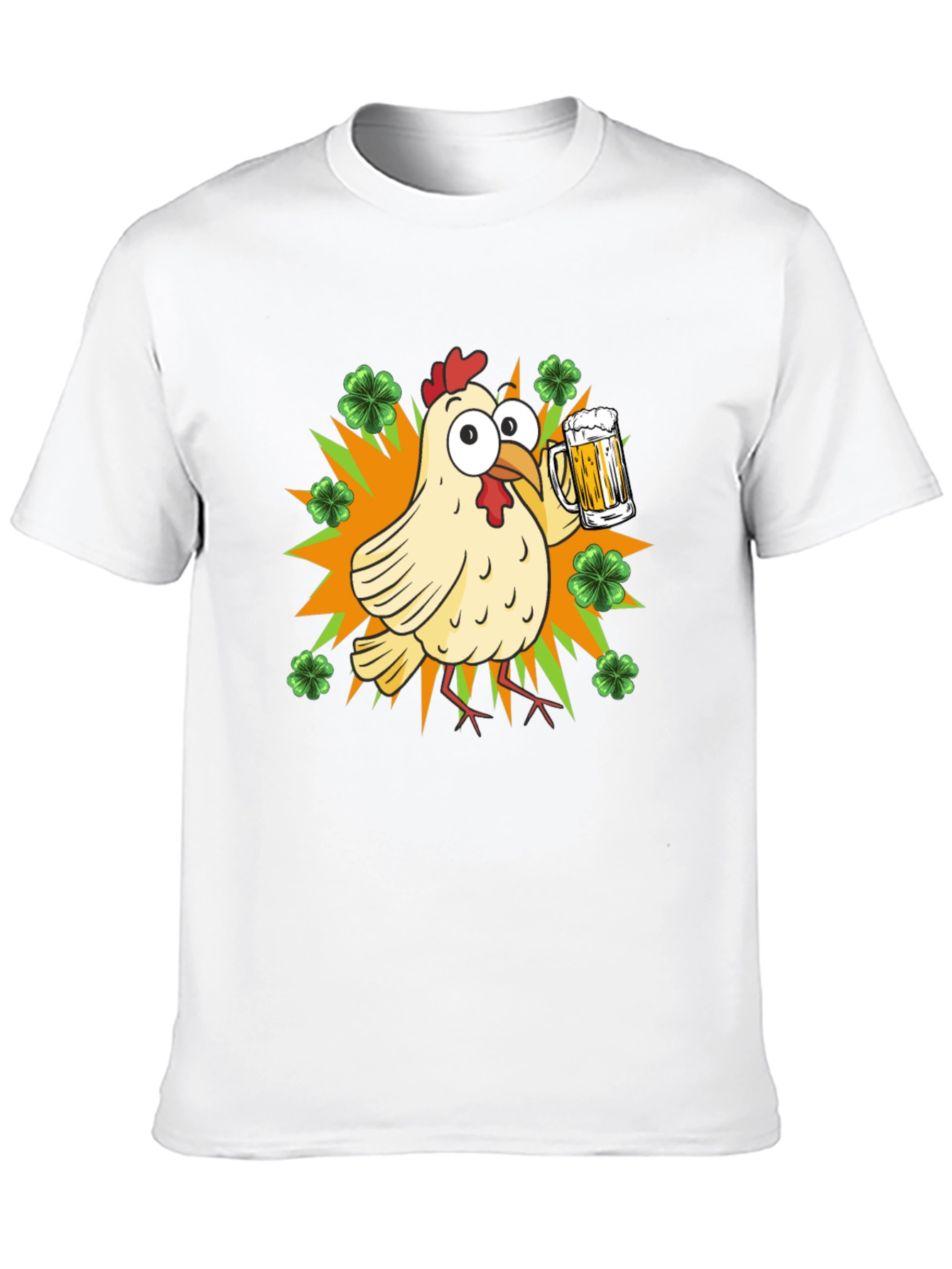 St. Patricks Day Chicken with Beer T-Shirt