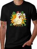 St. Patricks Day Chicken with Beer T-Shirt