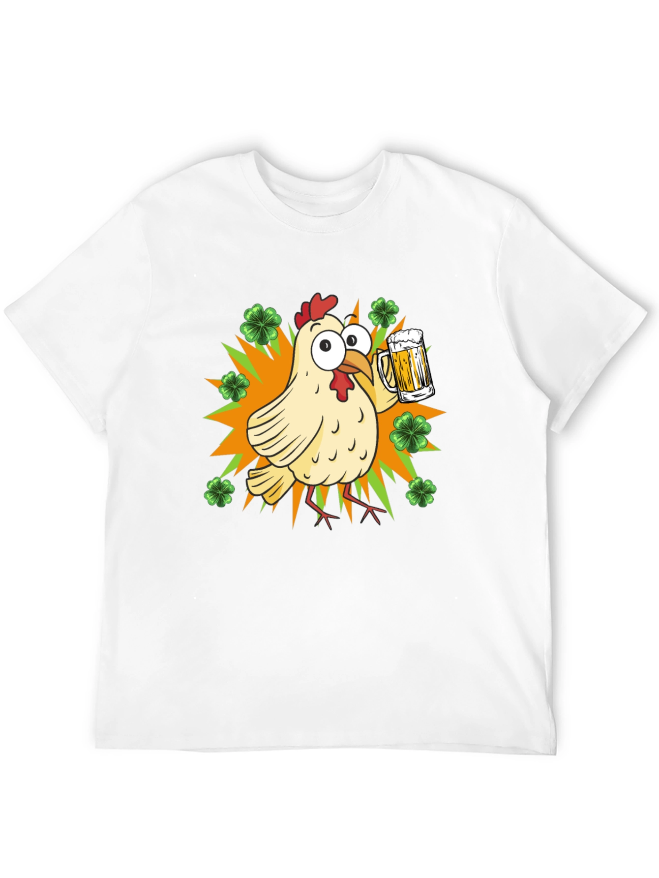 St. Patricks Day Chicken with Beer T-Shirt