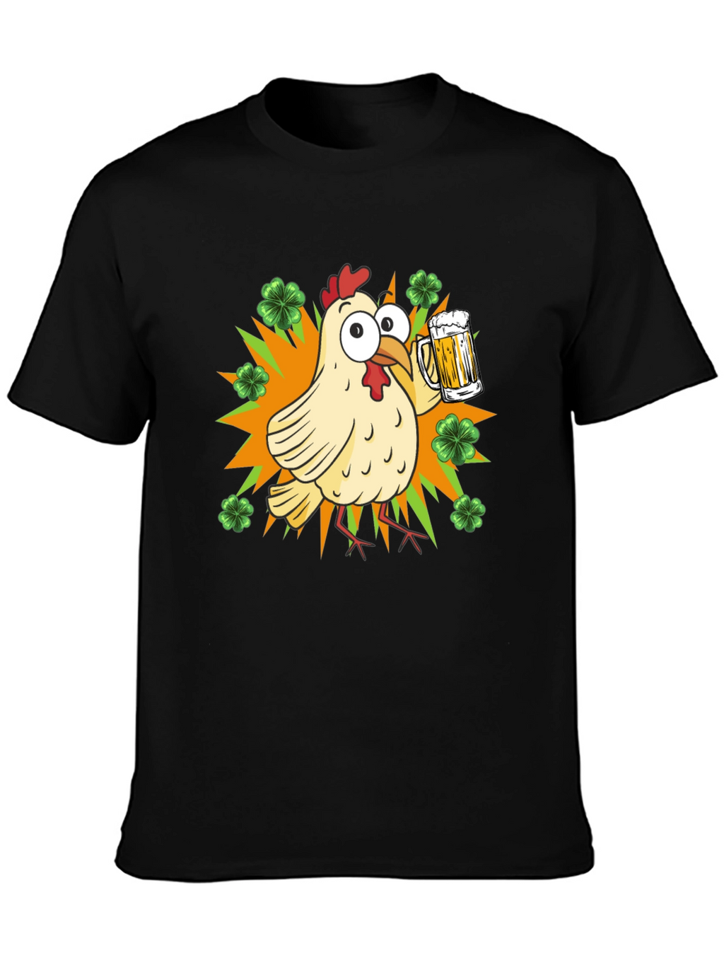St. Patricks Day Chicken with Beer T-Shirt