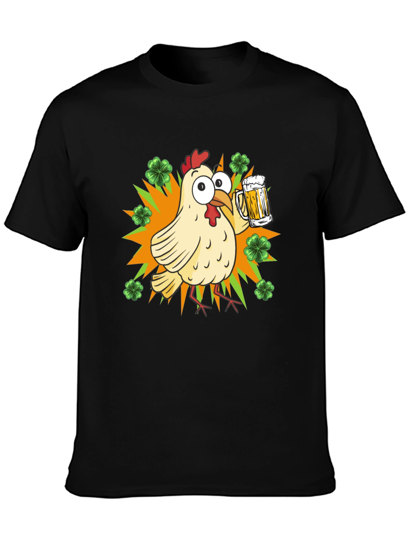 St. Patricks Day Chicken with Beer T-Shirt